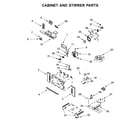 Jenn-Air JMW3430DS02 cabinet and stirrer parts diagram