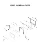 Upper oven door parts