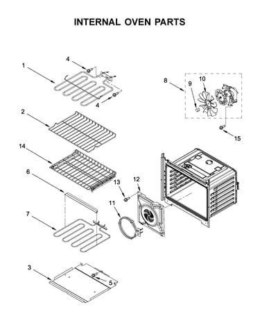 Internal oven parts