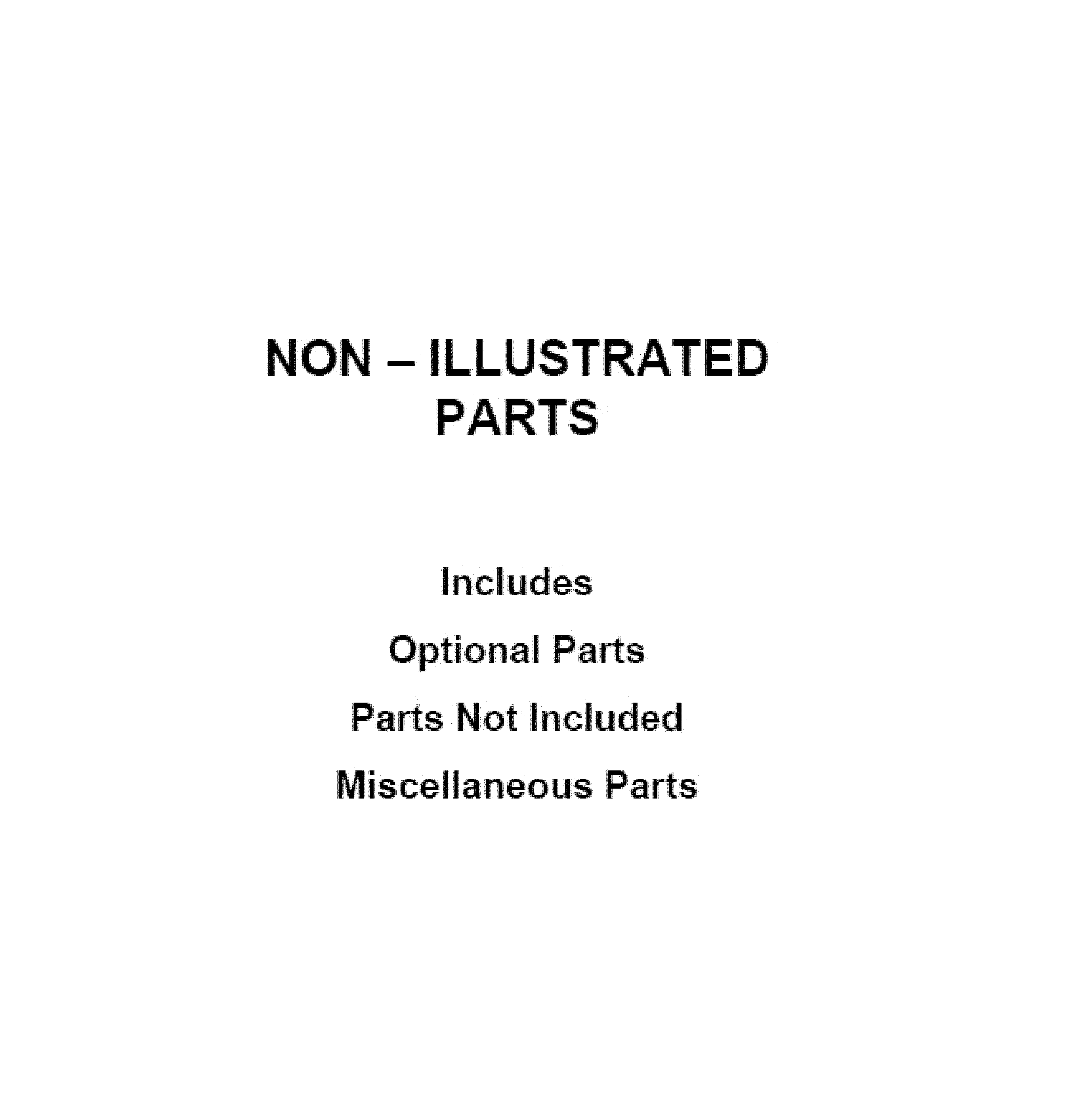 Optional parts (not included)