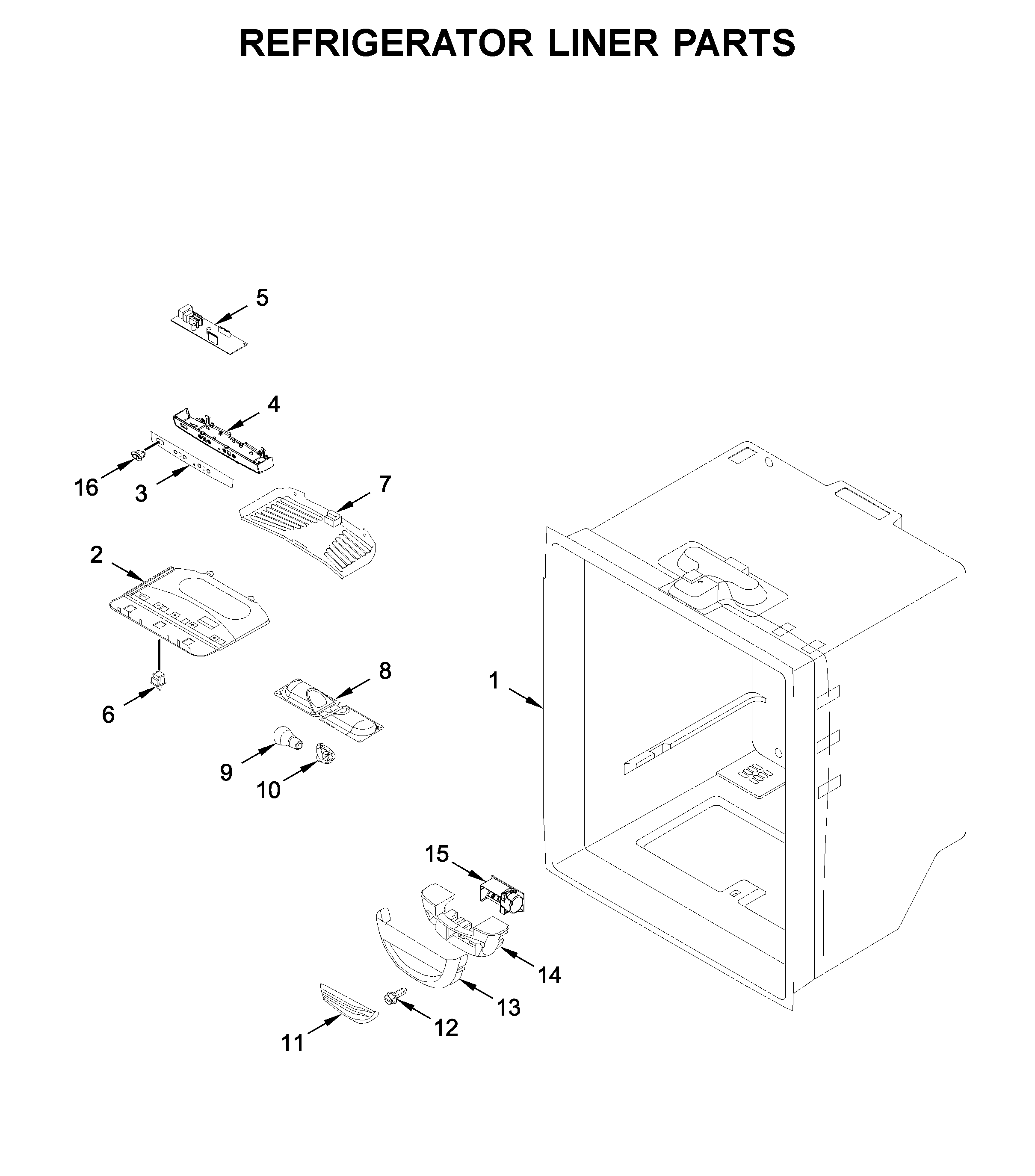 Refrigerator liner parts
