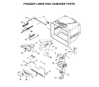 Whirlpool WRFA32SMHZ01 freezer liner and icemaker parts diagram