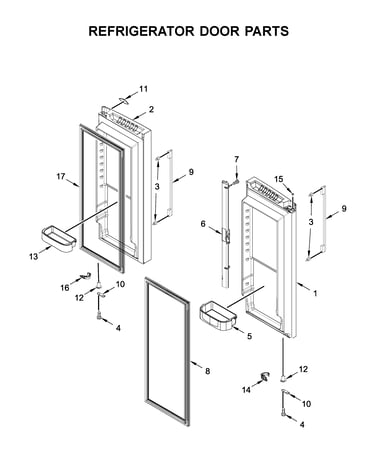 Refrigerator door parts