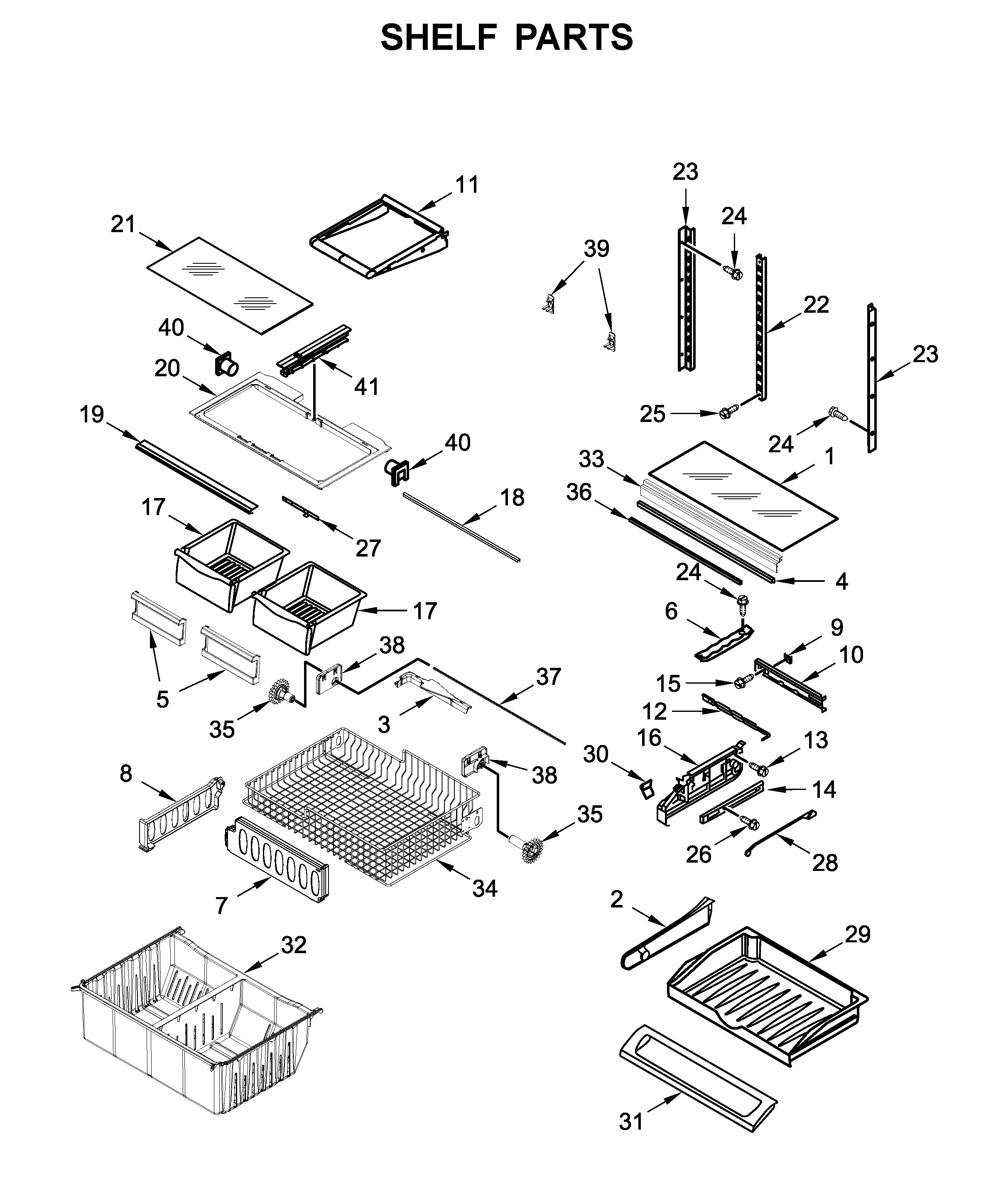Shelf parts