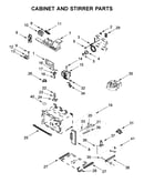 Cabinet and stirrer parts