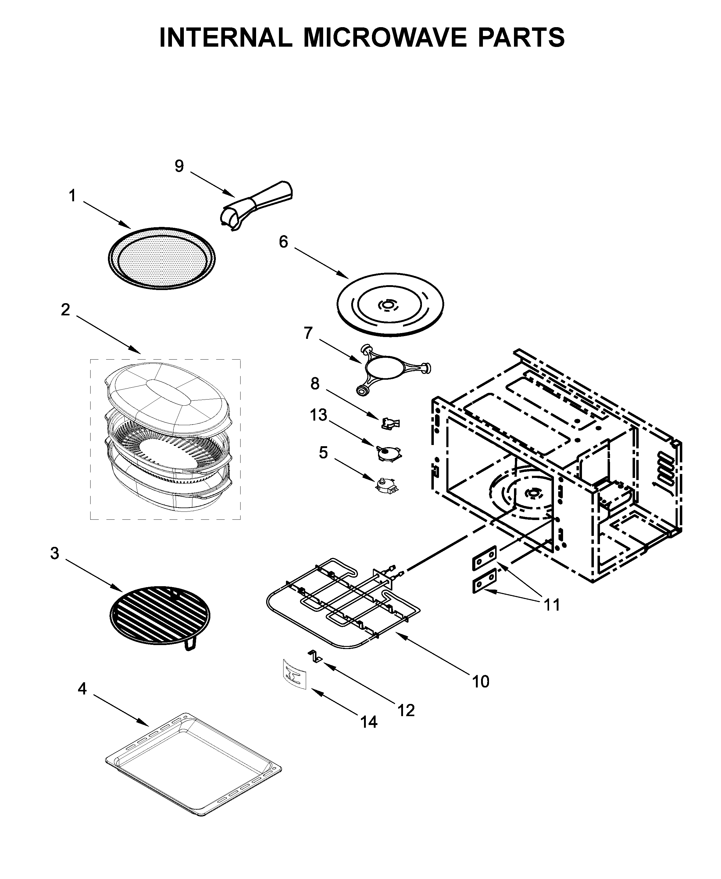 Internal microwave parts