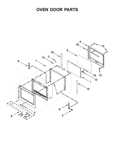 Oven door parts