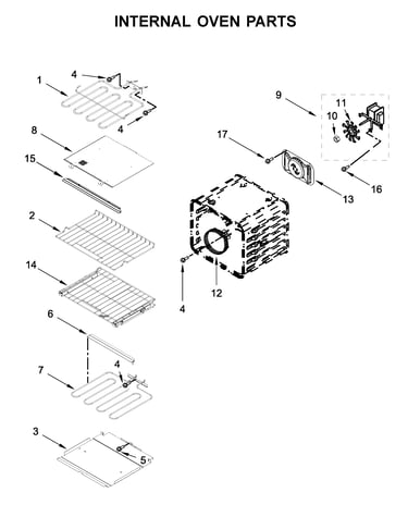 Internal oven parts