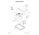 Whirlpool WCE55US0HB01 cooktop parts diagram