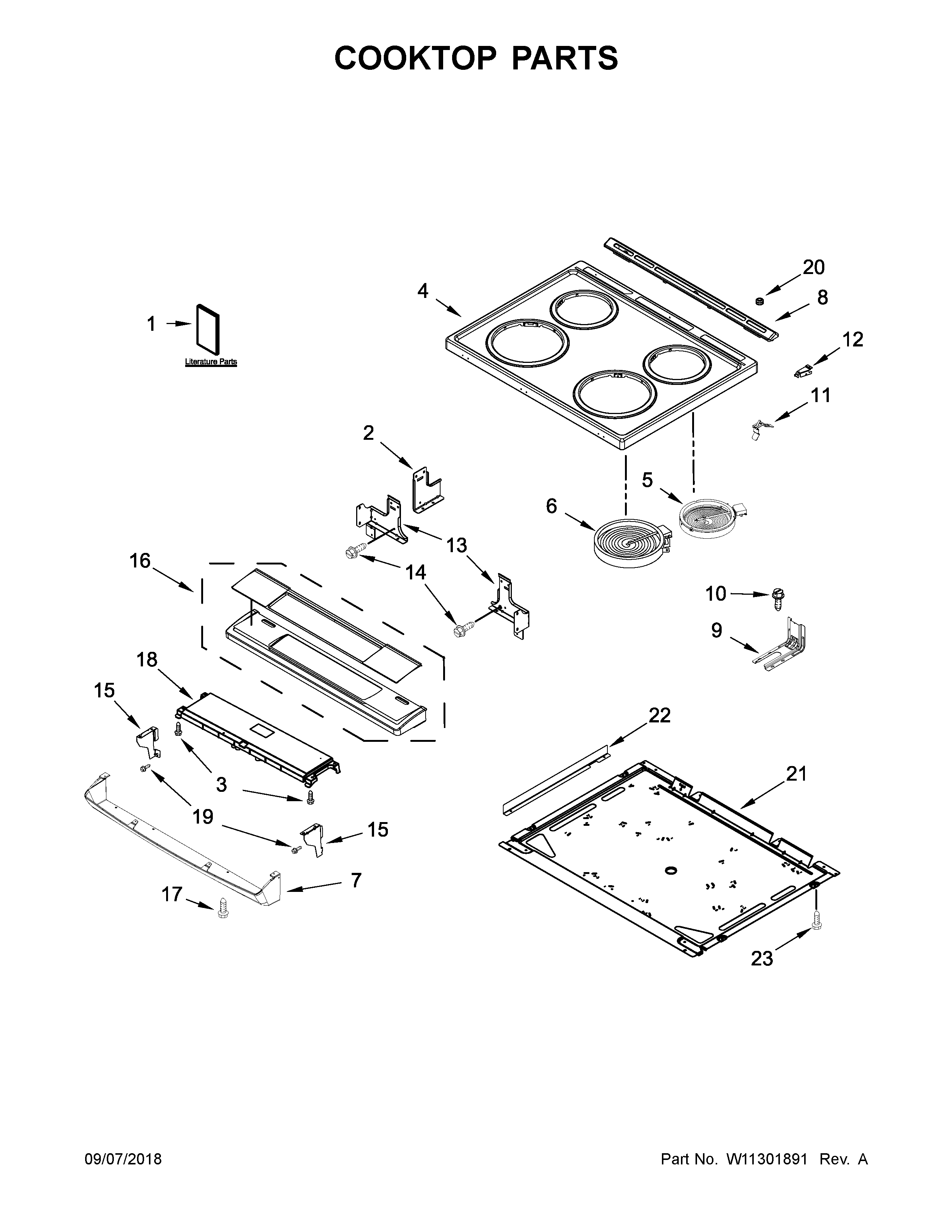 Cooktop parts