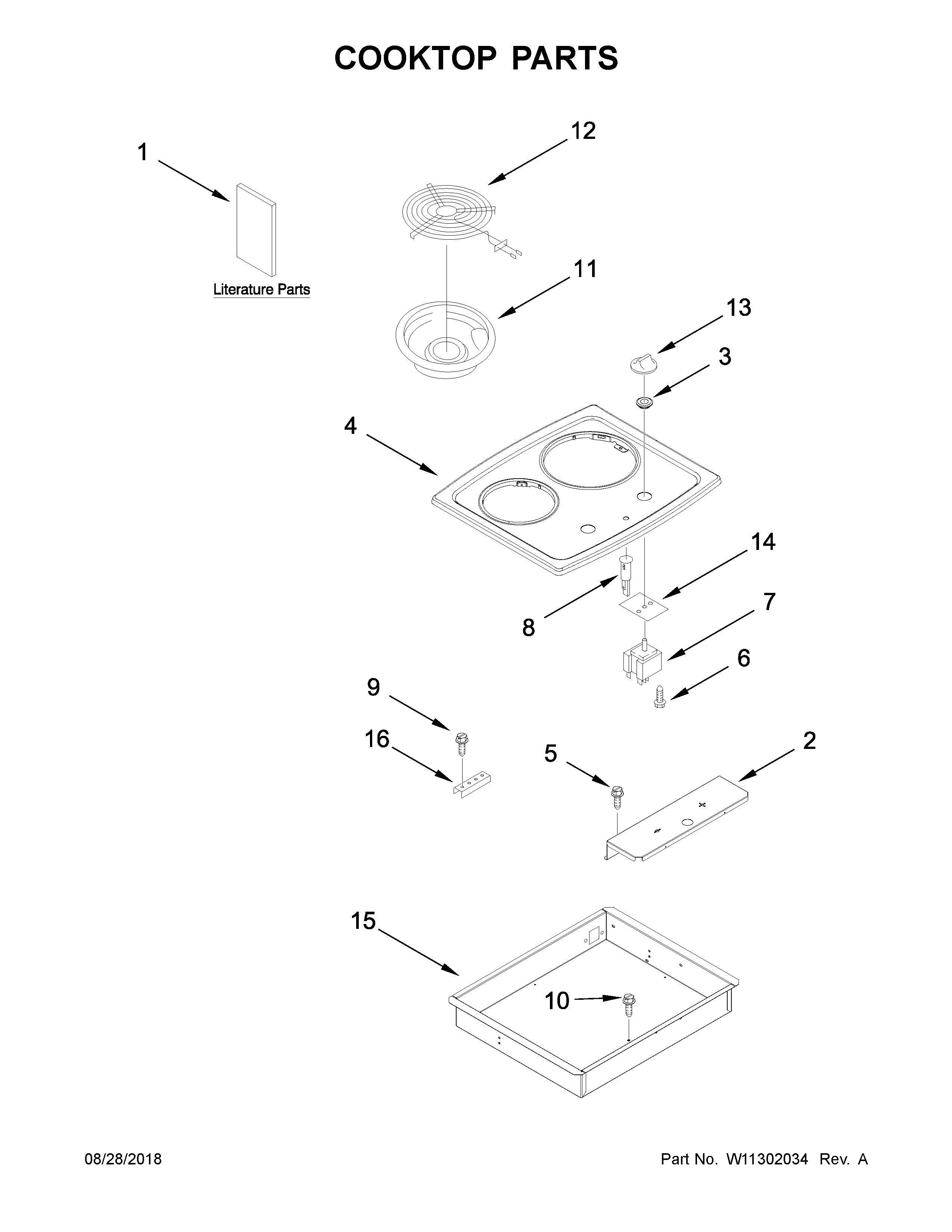 Cooktop parts