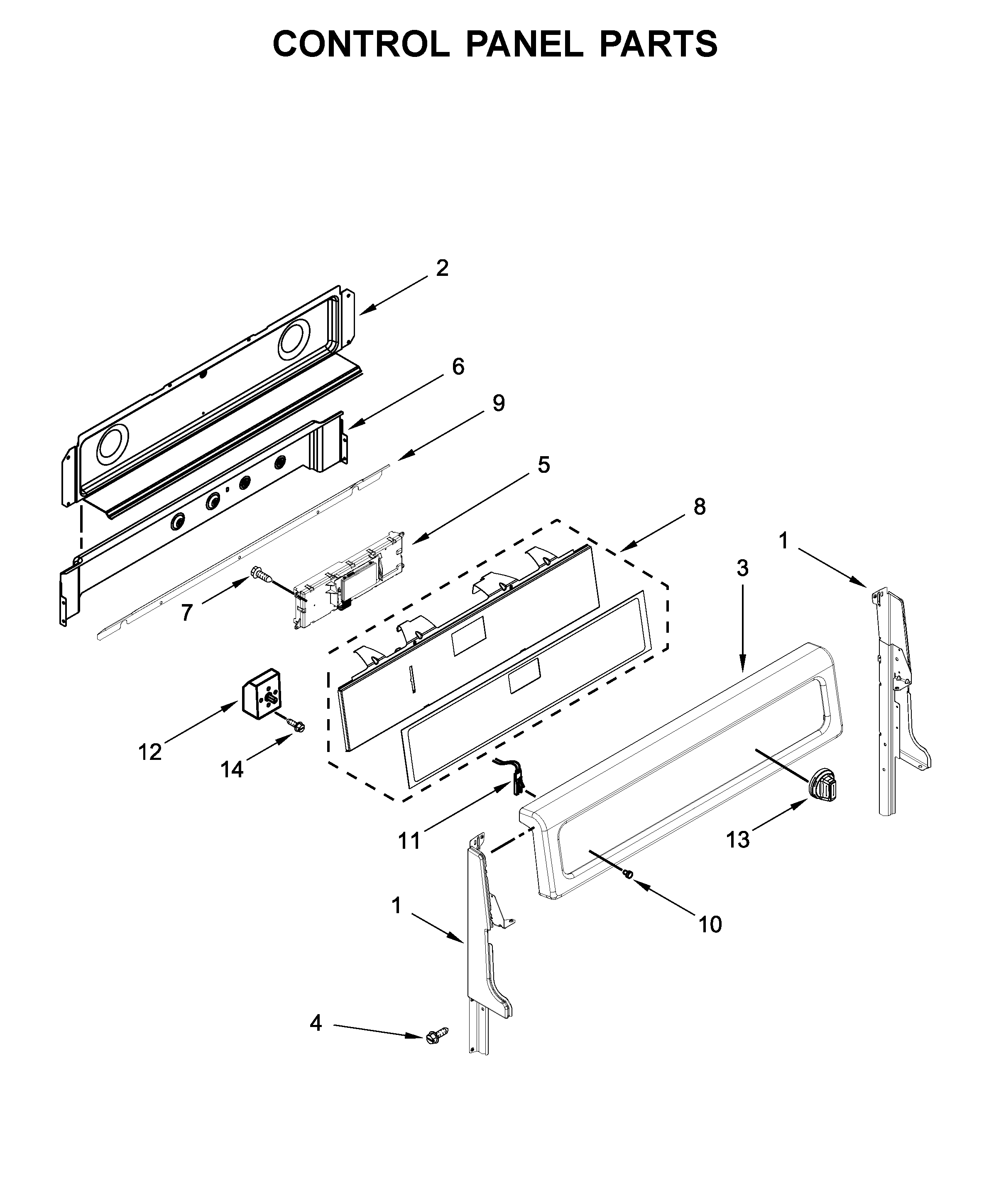 Control panel parts