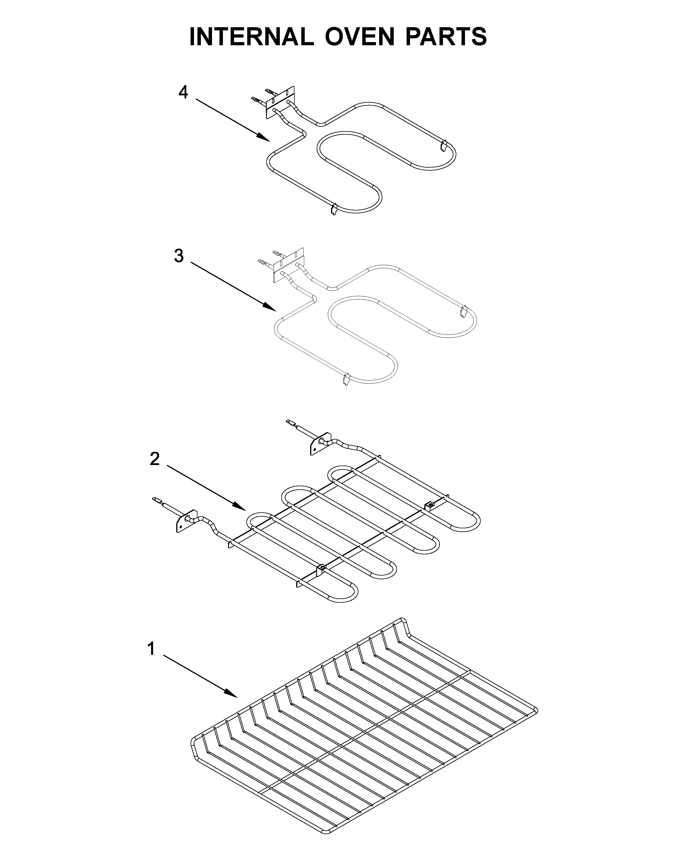 Internal oven parts