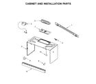 Whirlpool UMV1160CS7 cabinet and installation parts diagram