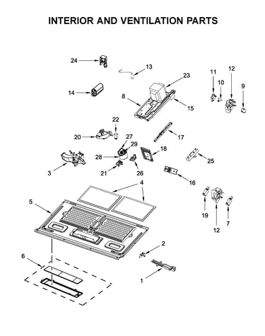 Interior and ventilation parts