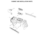 Maytag MMV6190FW1 cabinet and installation parts diagram