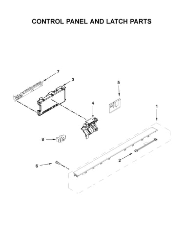 Control panel and latch parts