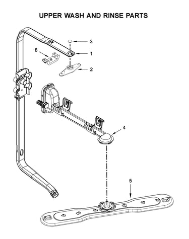 Upper wash and rinse parts