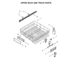 Maytag MDB7979SHZ0 upper rack and track parts diagram