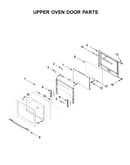 Upper oven door parts