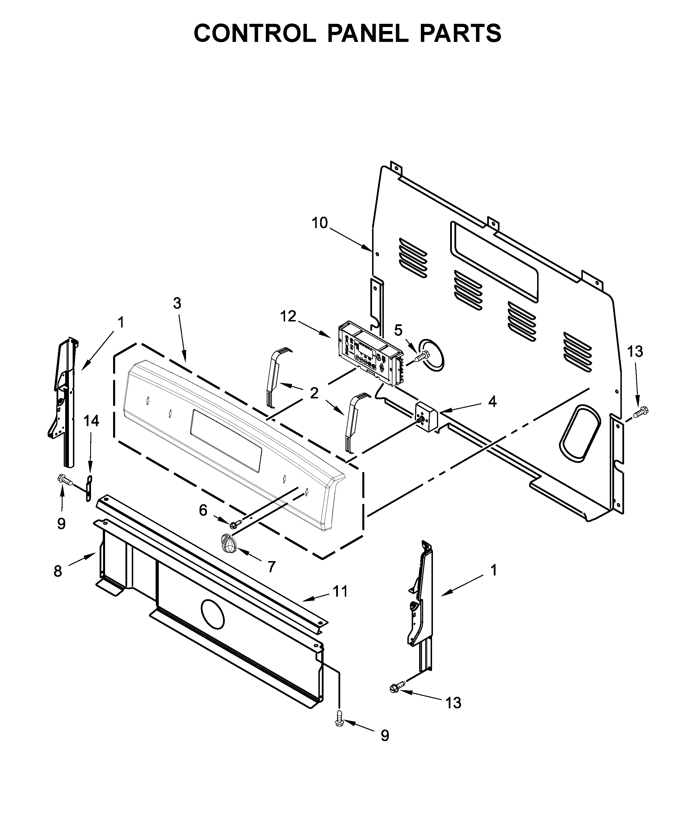 Control panel parts