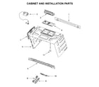 KitchenAid KMHP519ESS0 cabinet and installation parts diagram