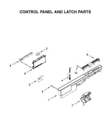 Control panel and latch parts