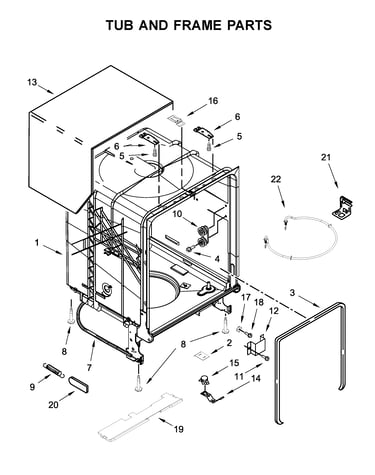 Tub and frame parts