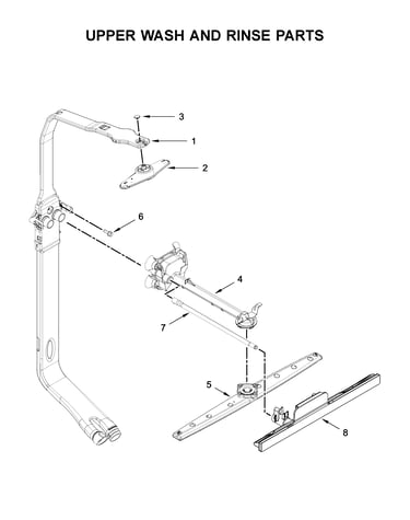 Upper wash and rinse parts