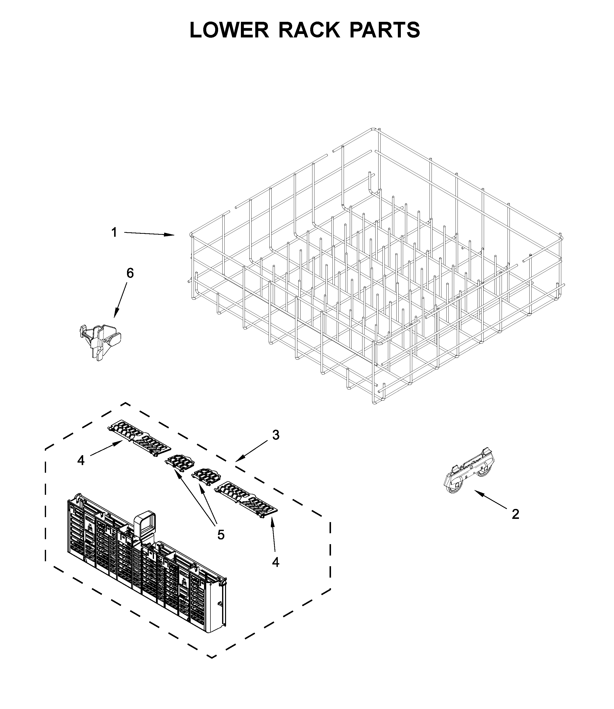 LOWER RACK PARTS