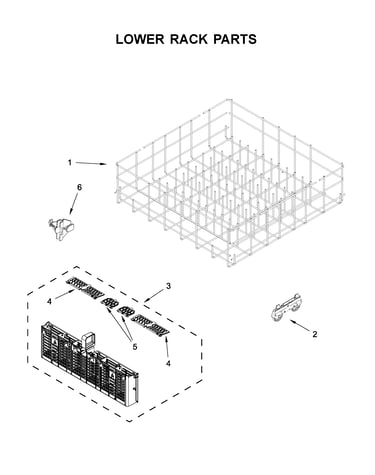 Lower rack parts