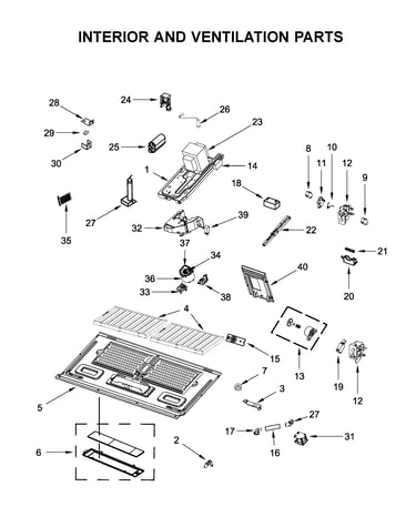 Interior and ventilation parts