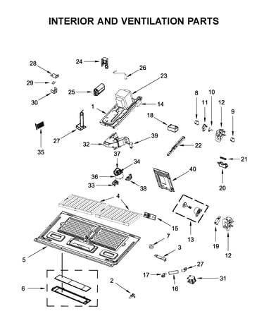 Interior and ventilation parts
