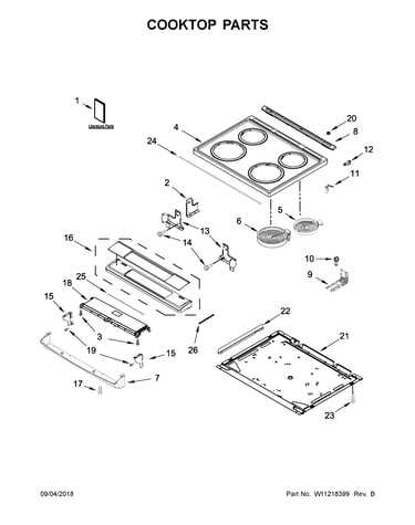 Cooktop parts