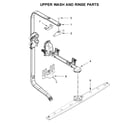 KitchenAid KDTM384EBS3 upper wash and rinse parts diagram