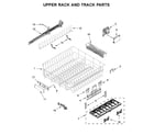 KitchenAid KDTM384ESS3 upper rack and track parts diagram