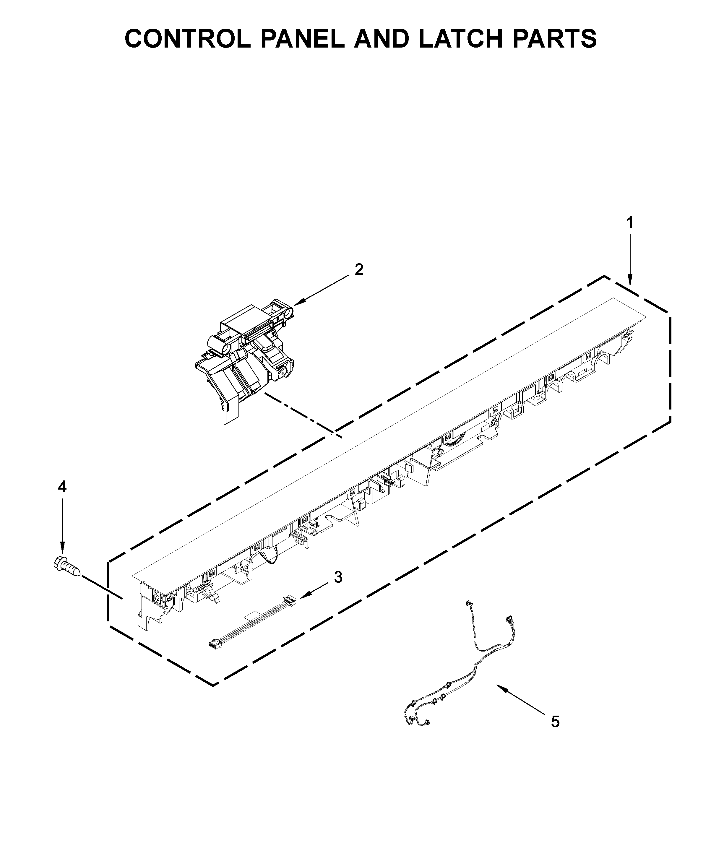 CONTROL PANEL AND LATCH PARTS