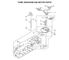 KitchenAid KDTM704ESS3 pump, washarm and motor parts diagram