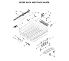 KitchenAid KDTM704EBS3 upper rack and track parts diagram