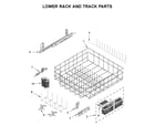 KitchenAid KDTM704ESS3 lower rack and track parts diagram