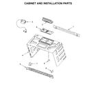 Whirlpool YWMH75021HZ1 cabinet and installation parts diagram