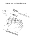 Cabinet and installation parts