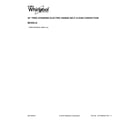 Whirlpool YWFE745H0FH2 cover sheet diagram