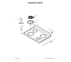 Whirlpool WFC150M0EW3 cooktop parts diagram