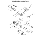 Jenn-Air JMW2430DS03 cabinet and stirrer parts diagram