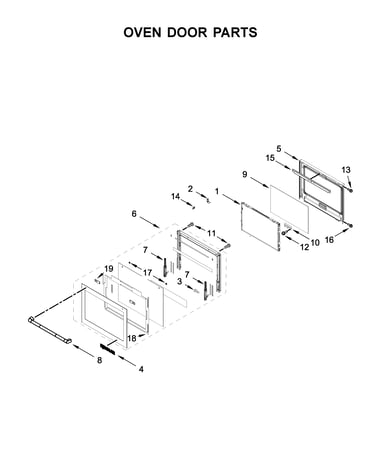Oven door parts