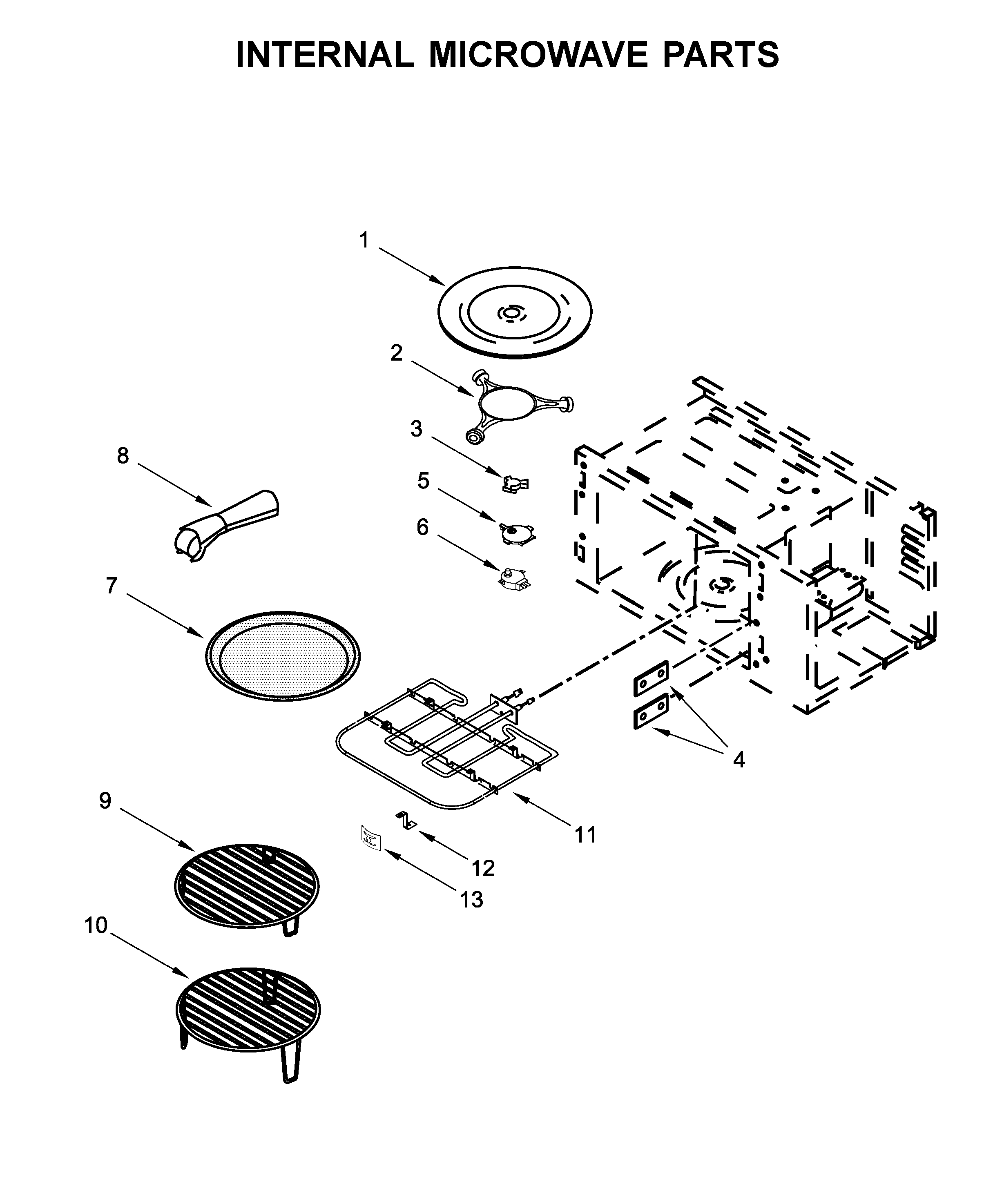 Internal microwave parts