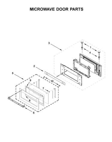 Microwave door parts