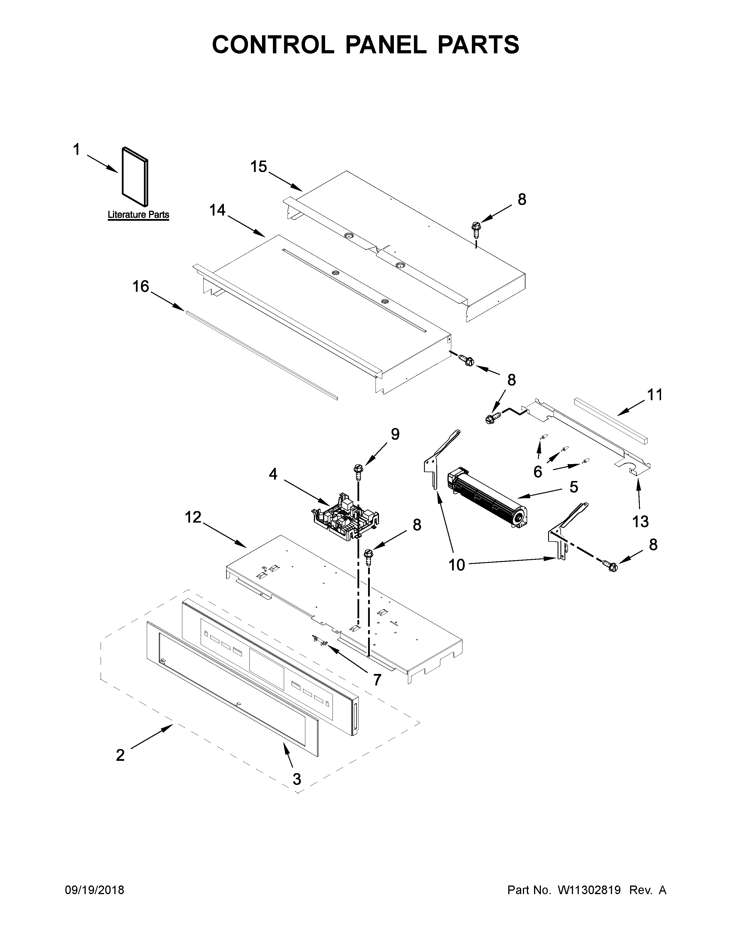 Control panel parts