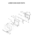 Lower oven door parts